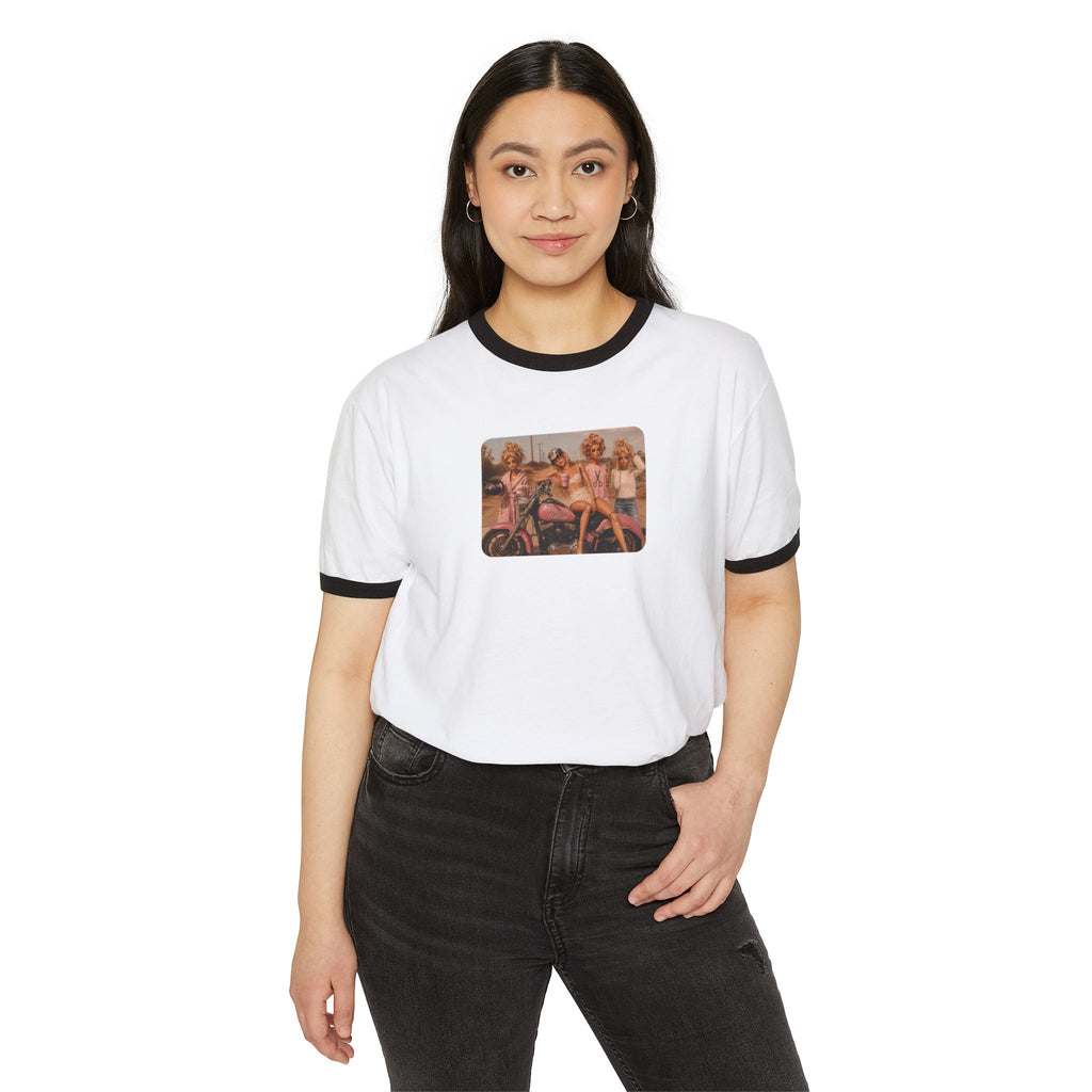 Vintage Disheveled Barbie Ringer tee | Funny Graphic