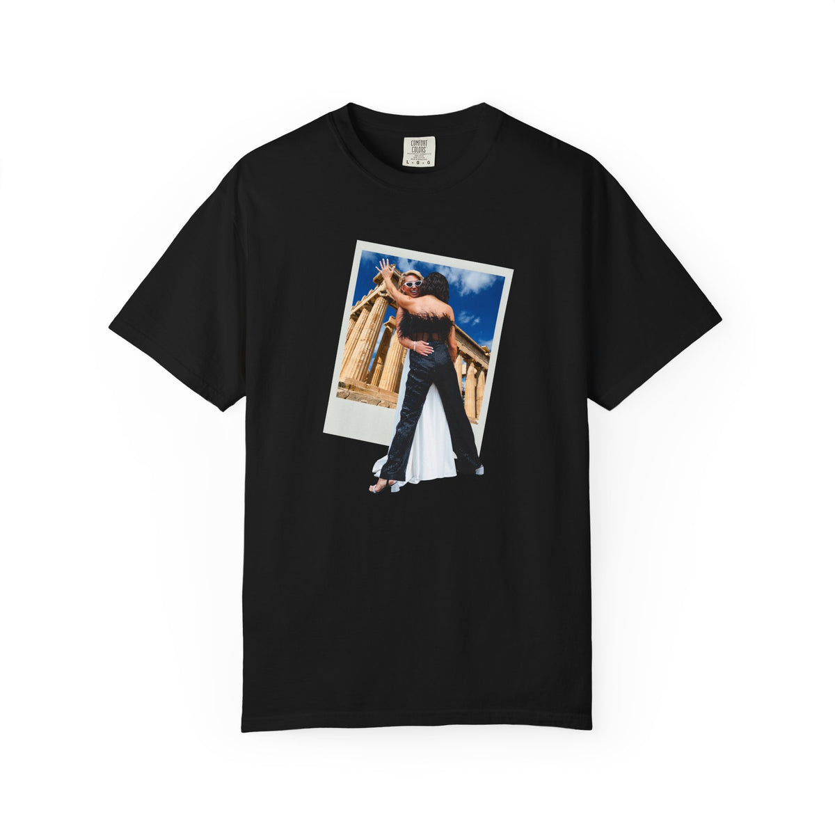 Retro Polaroid 2 Girls in Athens Vintage Graphic T-shirt LGBTQ