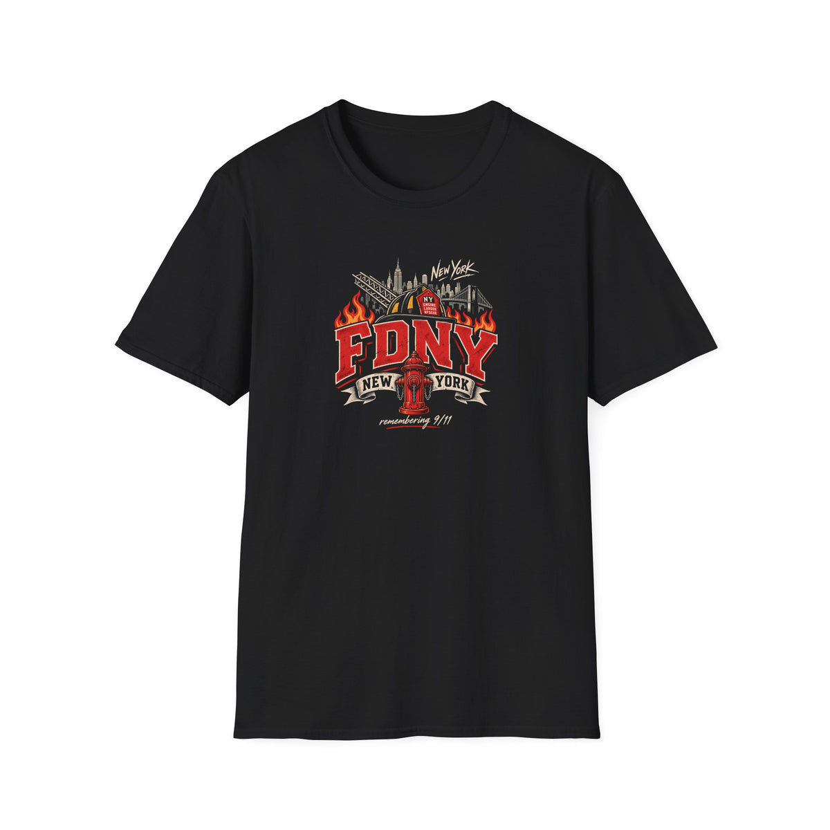 FDNY New York Firefighter Graphic T-Shirt – Tribute 9/11 tee