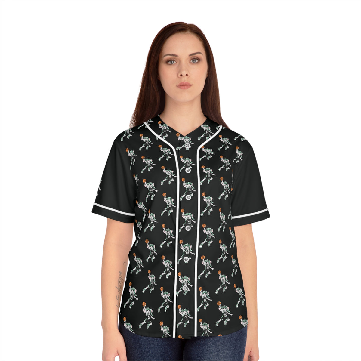 Big Ellie Pattern Pajama Top Jersey - NY Liberty