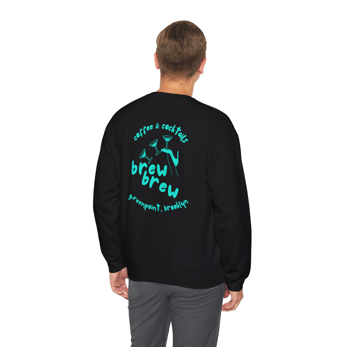 Brew Brew Coffee & Cocktails - Woman & Martini Sweatshirt
