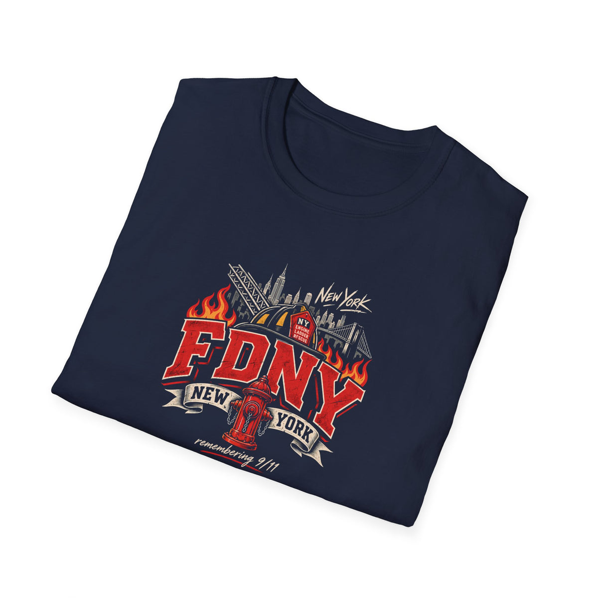 FDNY New York Firefighter Graphic T-Shirt – Tribute 9/11 tee