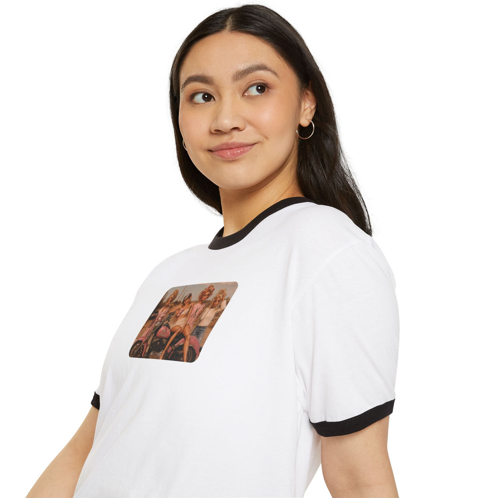 Vintage Disheveled Barbie Ringer tee | Funny Graphic