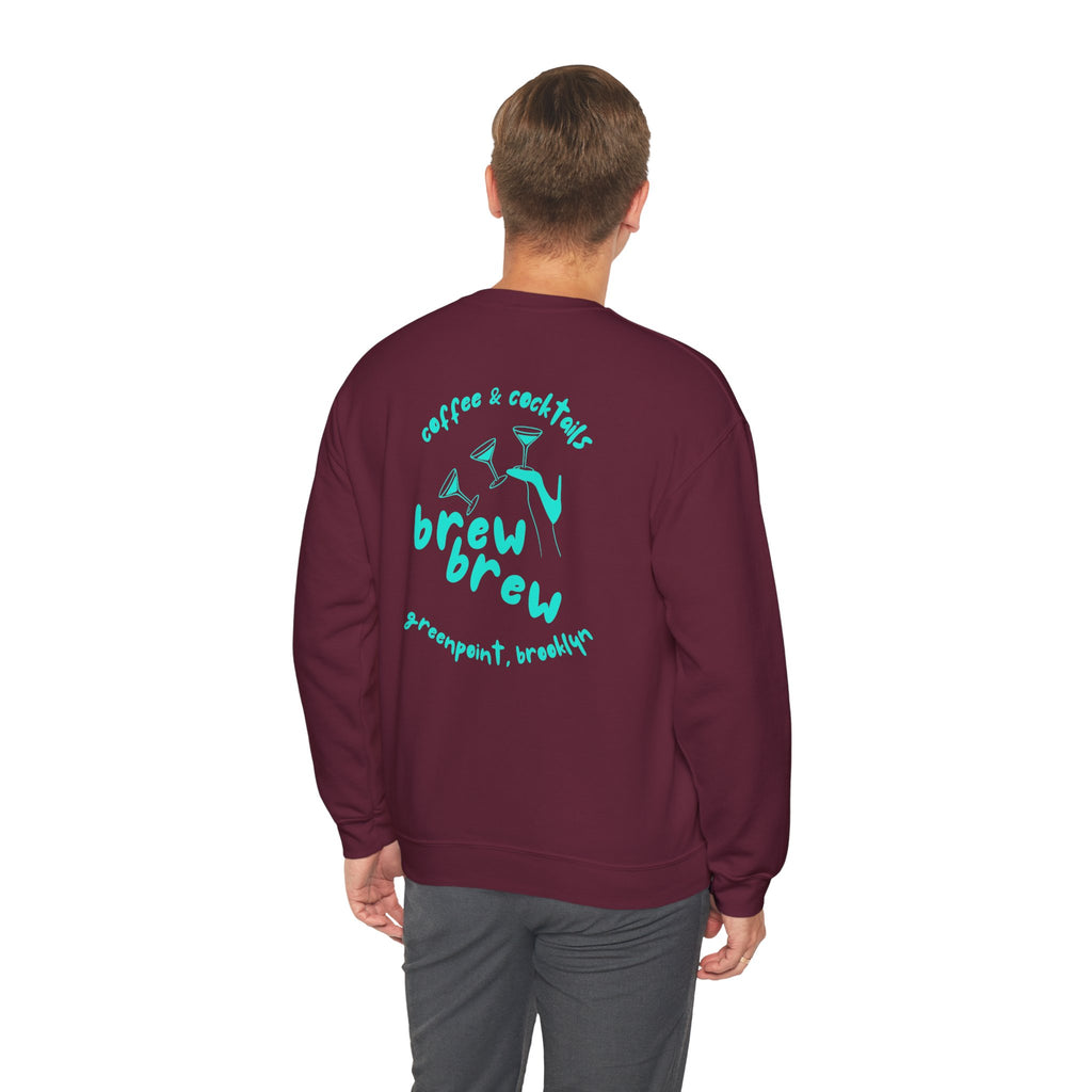 Brew Brew Coffee & Cocktails - Woman & Martini Sweatshirt