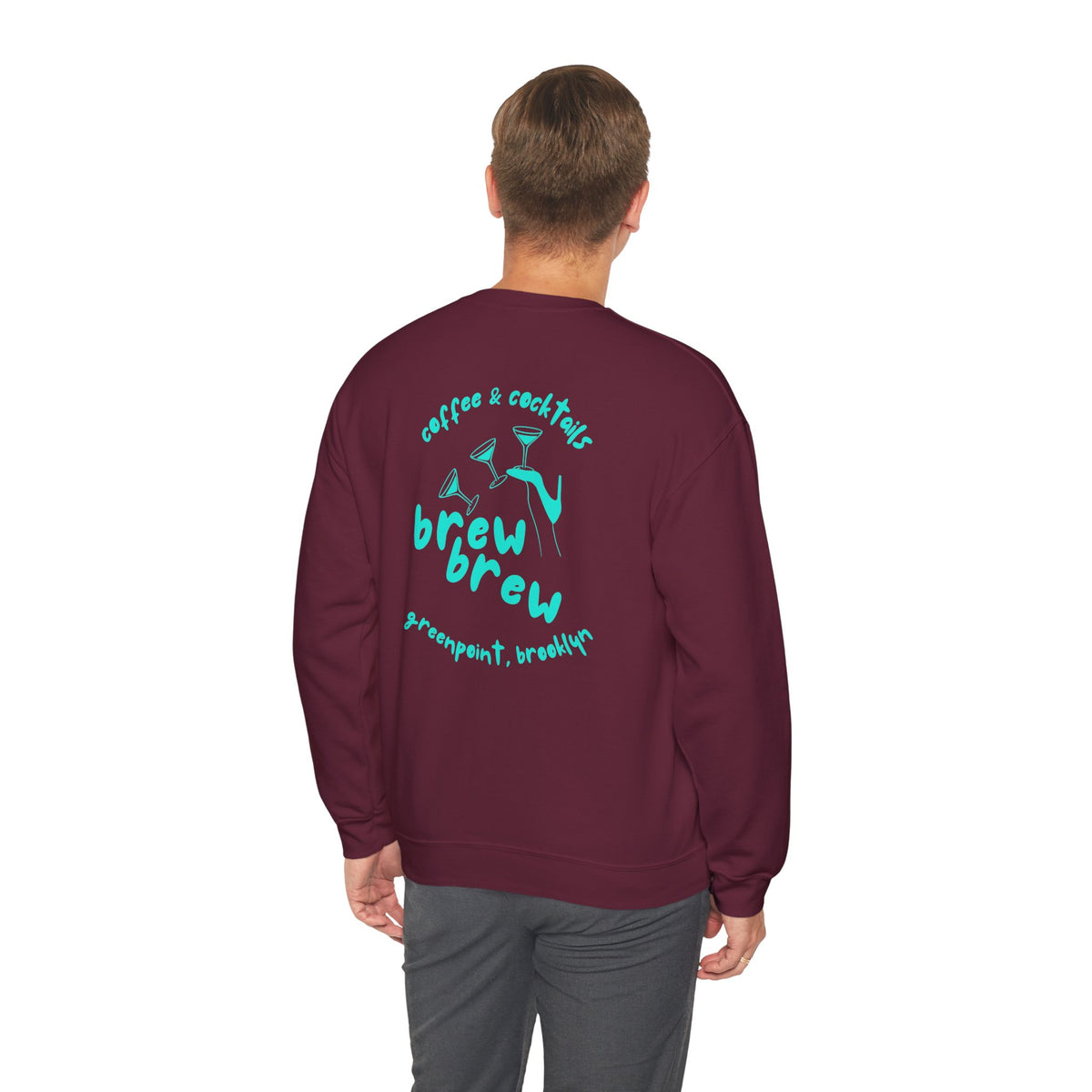 Brew Brew Coffee & Cocktails - Woman & Martini Sweatshirt