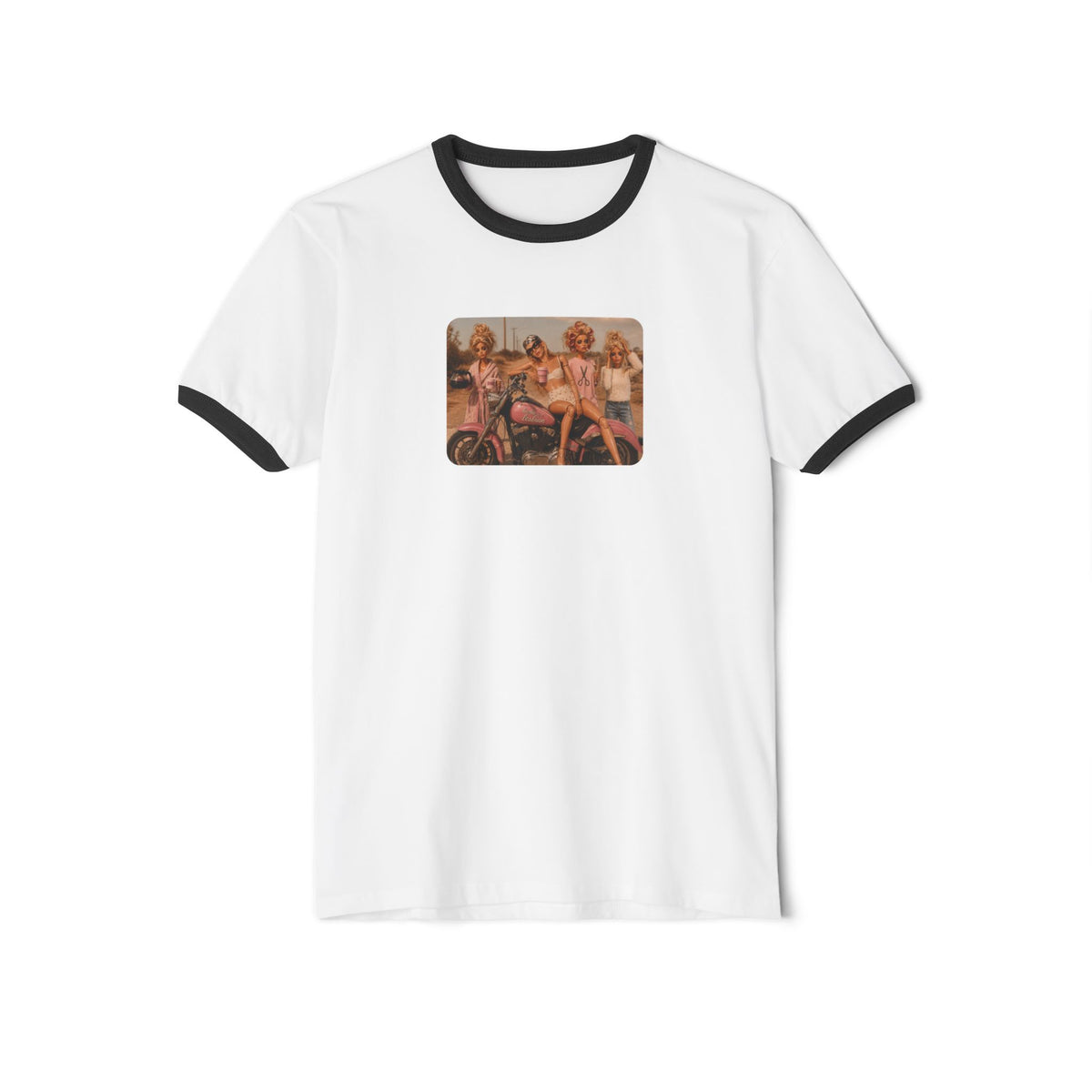 Vintage Disheveled Barbie Ringer tee | Funny Graphic