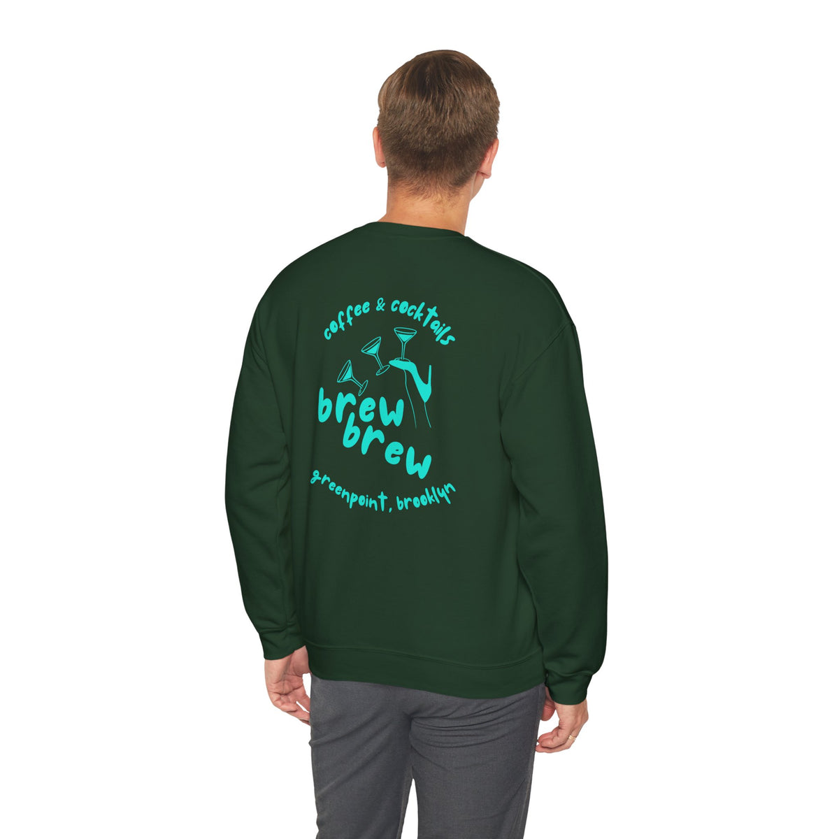 Brew Brew Coffee & Cocktails - Woman & Martini Sweatshirt