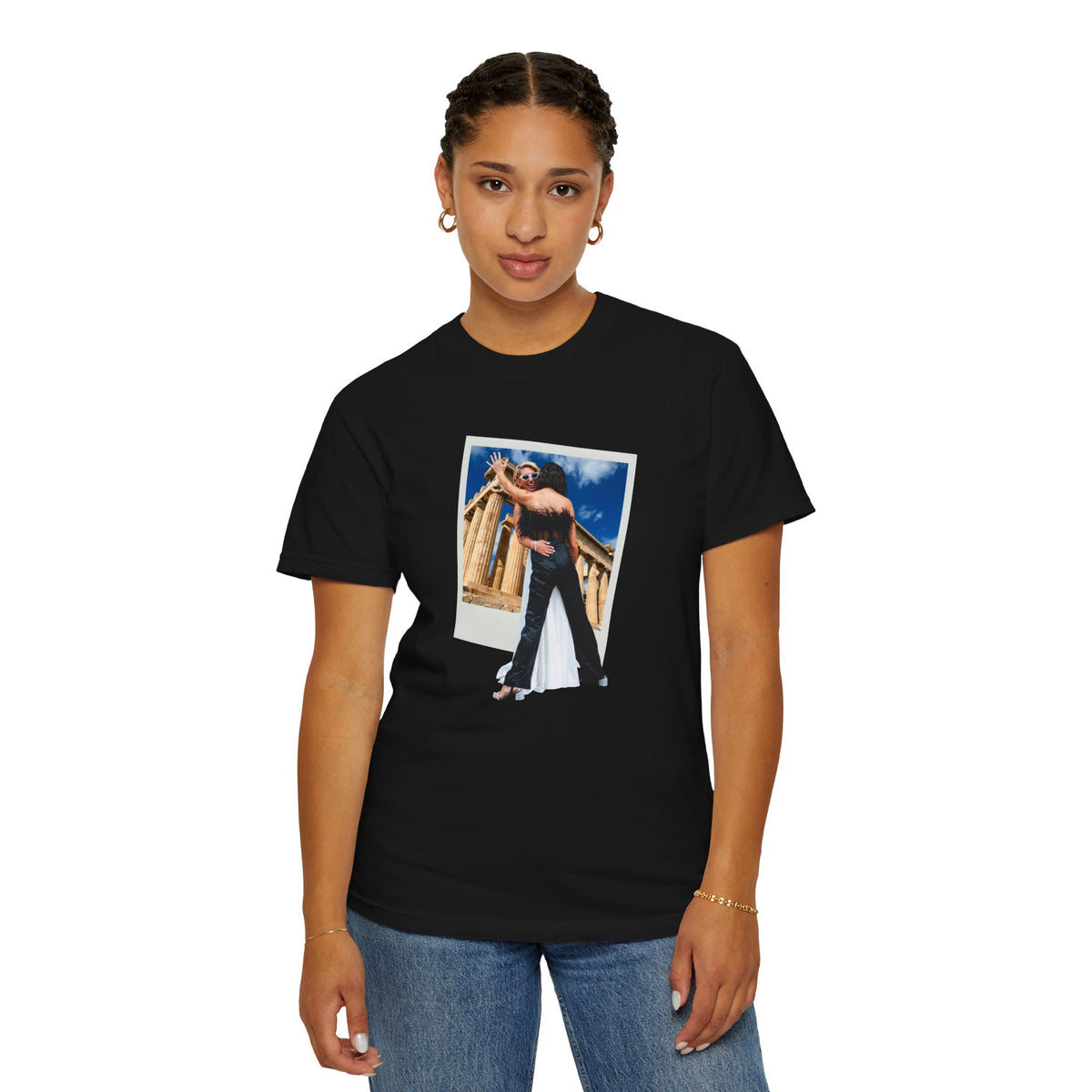 Retro Polaroid 2 Girls in Athens Vintage Graphic T-shirt LGBTQ