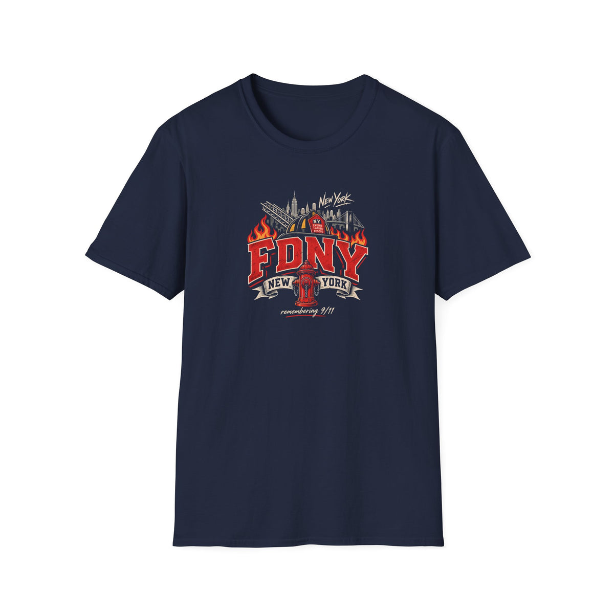 FDNY New York Firefighter Graphic T-Shirt – Tribute 9/11 tee