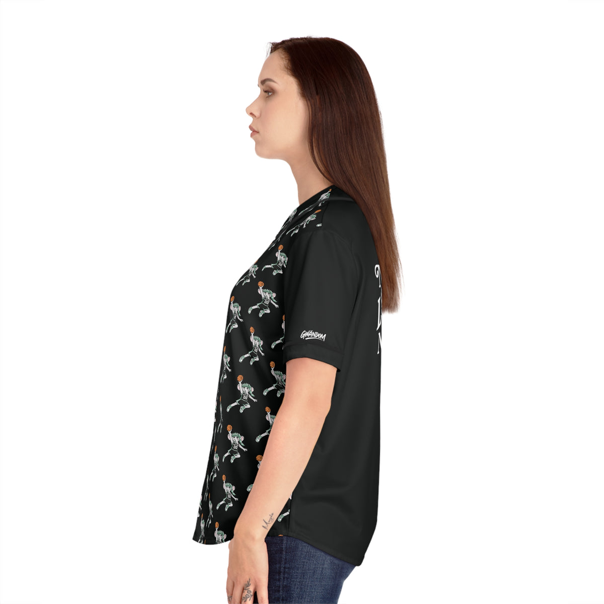 Big Ellie Pattern Pajama Top Jersey - NY Liberty