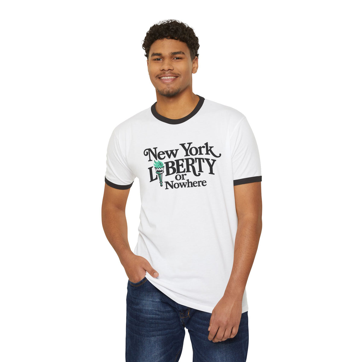 Liberty or Nowhere Basketball Ringer Tee - Ellie Elephant