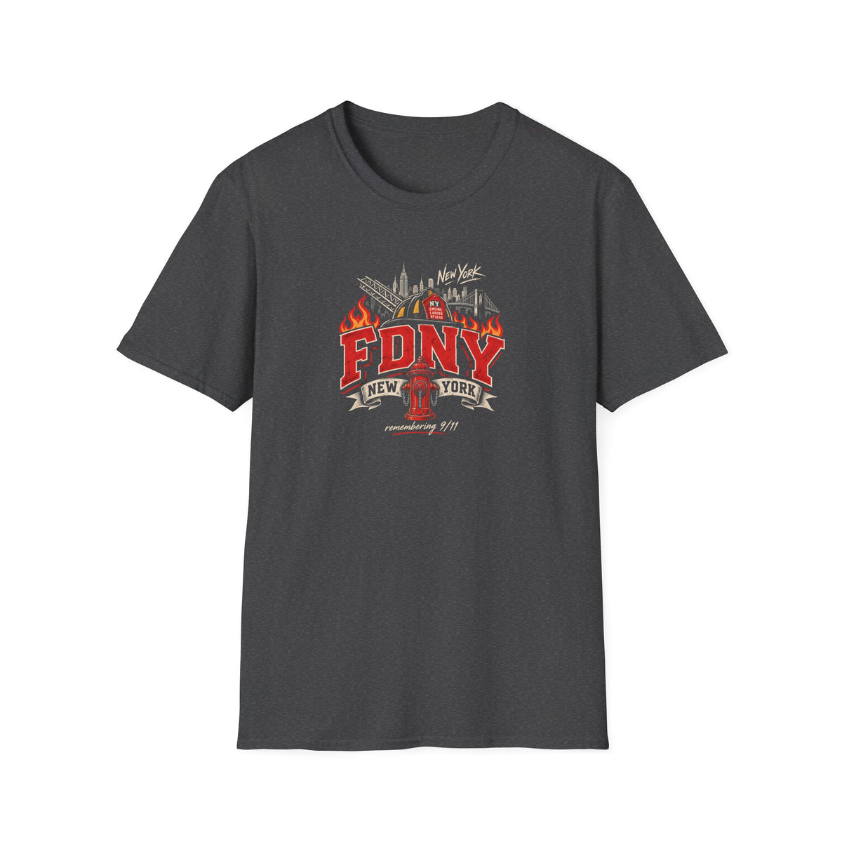 FDNY New York Firefighter Graphic T-Shirt – Tribute 9/11 tee