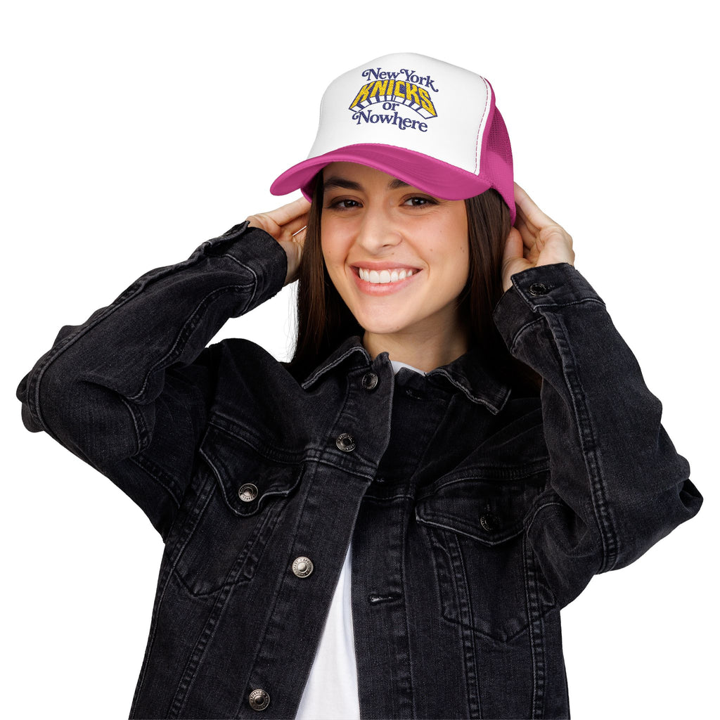 Knicks or Nowhere Foam Trucker Hat — New York Basketball Fan Cap