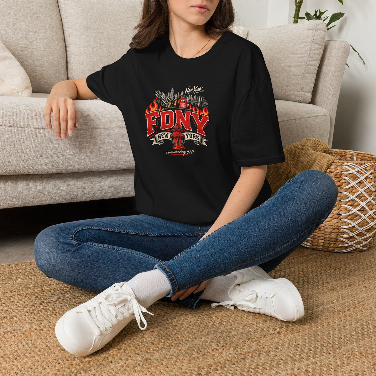 FDNY New York Firefighter Graphic T-Shirt – Tribute 9/11 tee