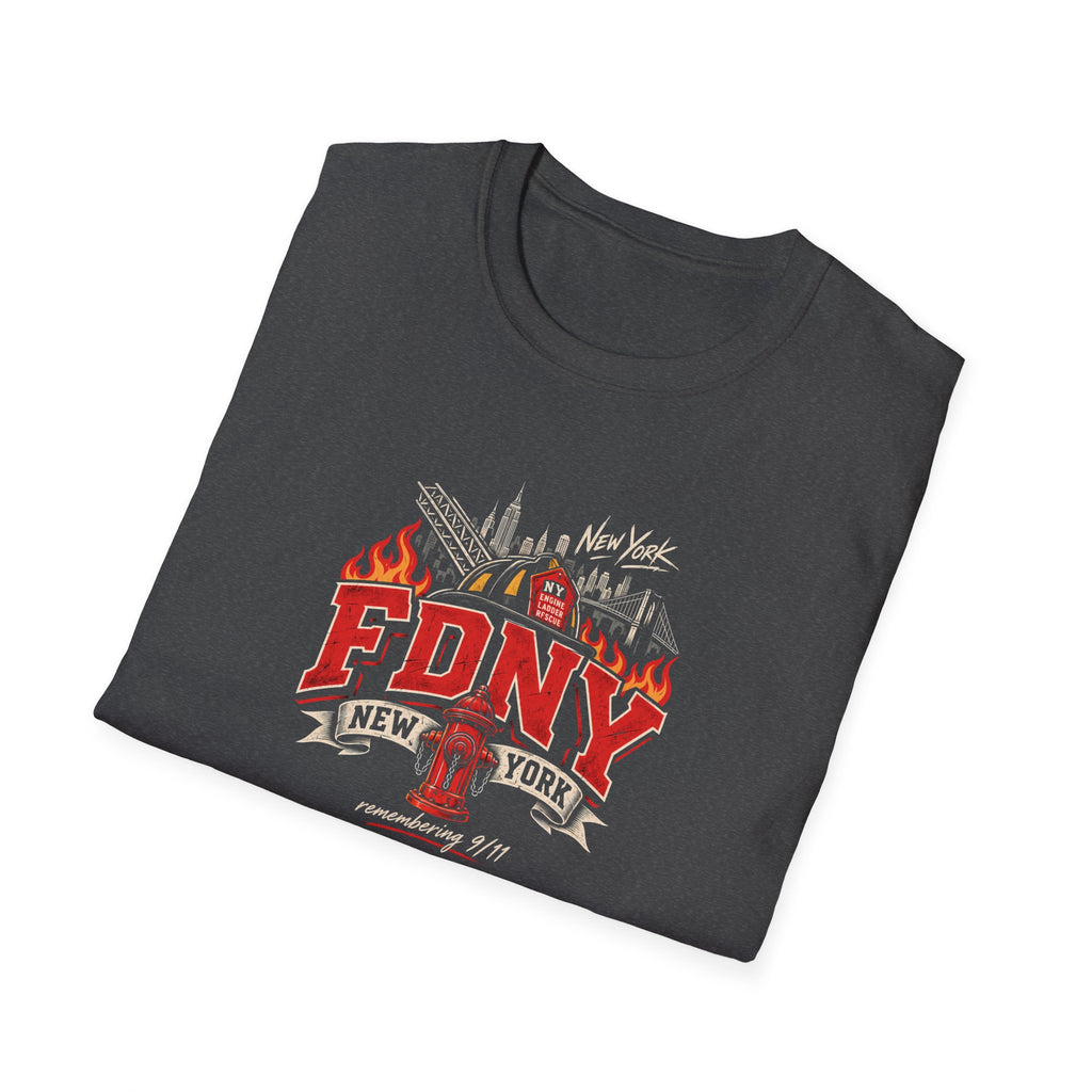 FDNY New York Firefighter Graphic T-Shirt – Tribute 9/11 tee