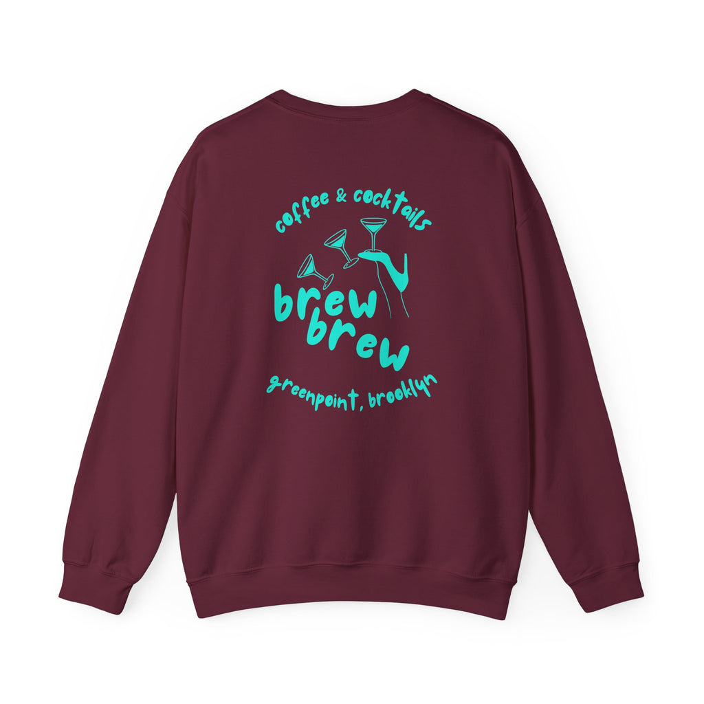 Brew Brew Coffee & Cocktails - Woman & Martini Sweatshirt