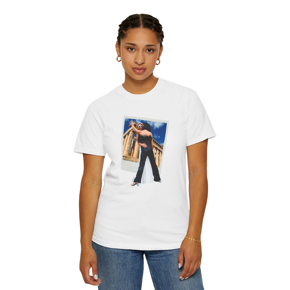 Retro Polaroid 2 Girls in Athens Vintage Graphic T-shirt LGBTQ