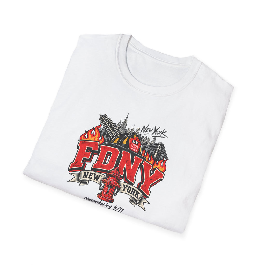 FDNY New York Firefighter Graphic T-Shirt – Tribute 9/11 tee
