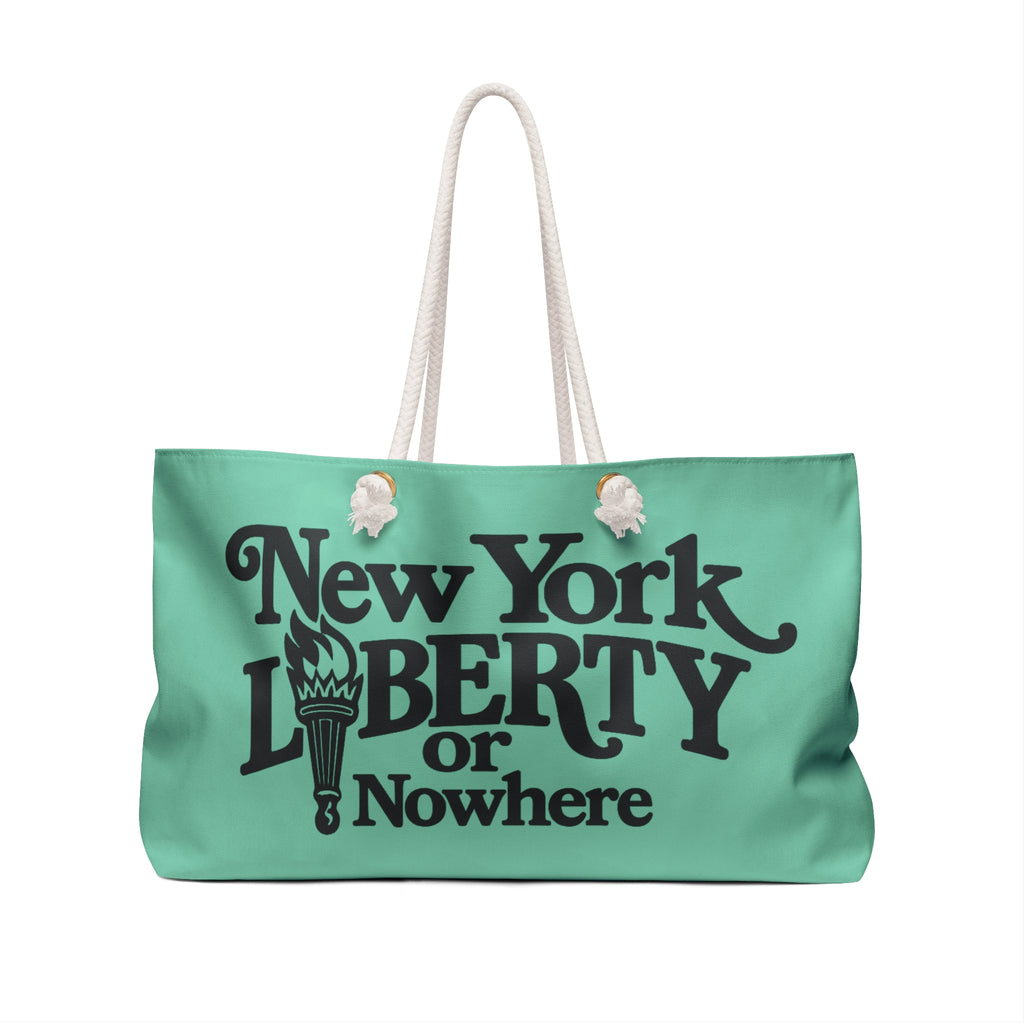 back view of New York Liberty Tote bag